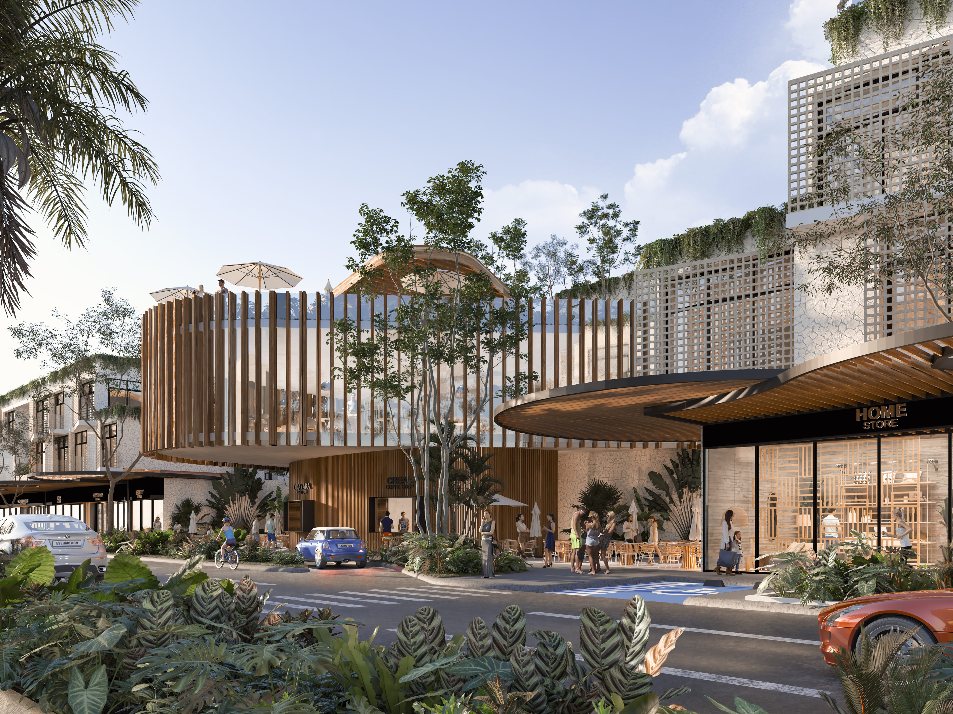 Acacia · drop-off y zona comercial